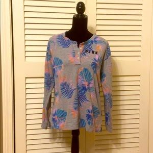🌺 Victoria’s Secret PINK Tropical Long-Sleeve Top